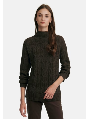 PETER HAHN Pullover new wool in DARK BROWN-MELANGE