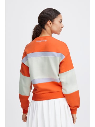 TheJoggConcept. Rundhalspullover JCSAKI BLOCK SWEATSHIRT- 22800442 cooler Sweatpullover mit Colorblock in Orange