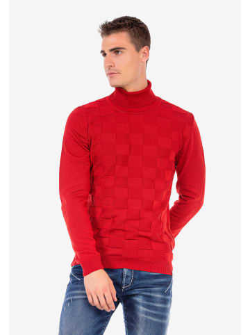 Cipo & Baxx Rollkragenpullover in RED