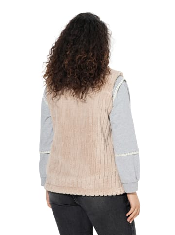 Ulla Popken Weste in dunkles kitt