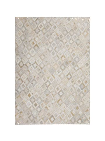 Kayoom Kurzflor Teppich Spark 110 in elfenbein - gold - rechteckig