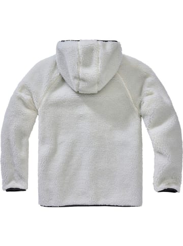 Brandit Fleecejacke/Fleecepullover "Teddyfleece Worker Jacket" in Weiß