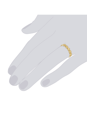 Lulu & Jane Ring Sonne aus Messing in gelbgold