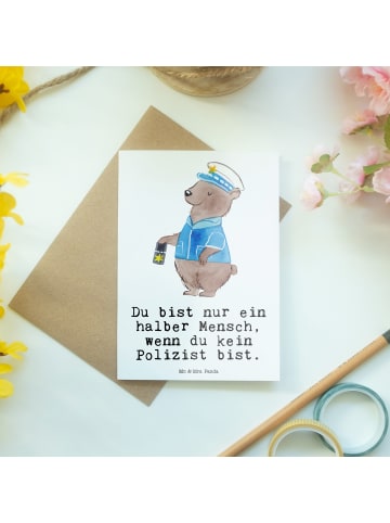 Mr. & Mrs. Panda Klappkarte Polizist Herz mit Spruch in Weiß