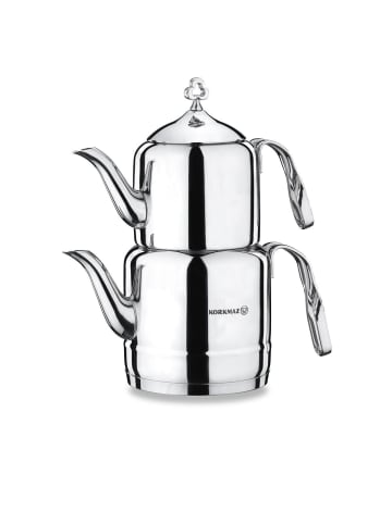 Korkmaz Cintemani Teekannen-Set - 1,1L/2,0L in Silber
