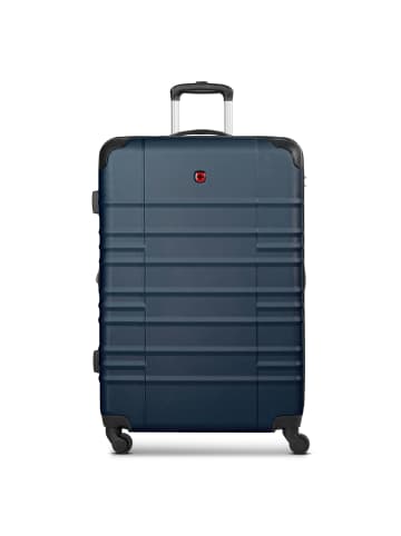 Wenger Amplar Evo 4 Rollen Trolley L 75 cm mit Dehnfalte in navy blue