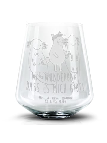 Mr. & Mrs. Panda Glas Axolotl Liebe ohne Spruch in Transparent