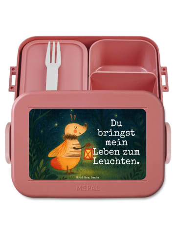 Mr. & Mrs. Panda MEPAL Bentobox Glühwürmchen Design mit Spruch in Rot Pastell