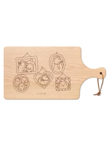 Mr. & Mrs. Panda Frühstücksbrettchen Igel Familie ohne Spruch in Transparent