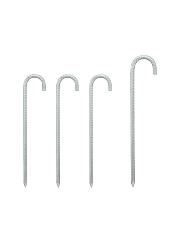 relaxdays 4x Bodenanker in Silber - (L)38,5 cm