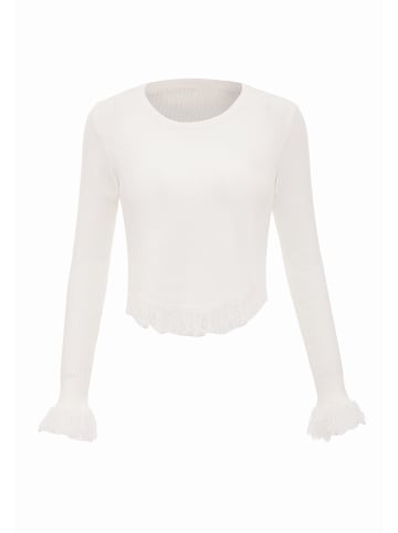 Swirly Damen Strickpullover in Weiss