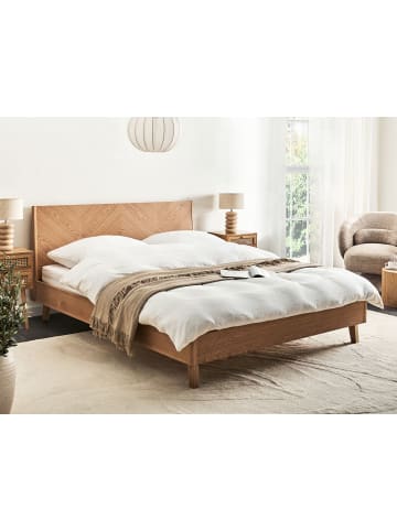 Beliani 2-tlg Doppelbett WIZERNES in Braun