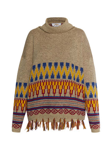usha FESTIVAL Damen Strickpullover in Hellbeige Mehrfarbig