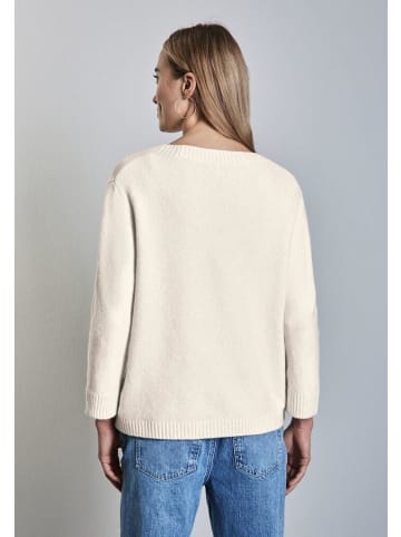 Street One Pullover in cream white melange