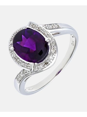 Diamant L'éternel Ring aus 375 Weißgold mit Diamant mit Amethyst