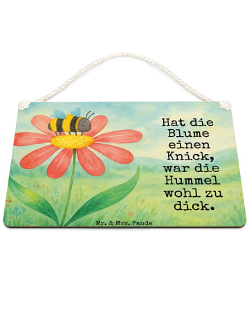 Mr. & Mrs. Panda Schild Hummel Blume Design mit Spruch in Weiß