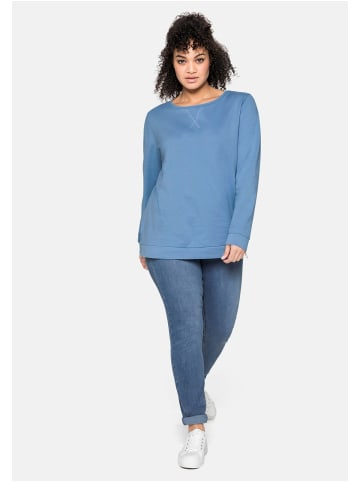 sheego Sweatshirt in jeansblau