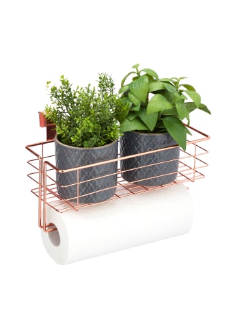 relaxdays 2 x Einhängekorb in Kupfer - (B)31x (H)18 x (T)17 cm