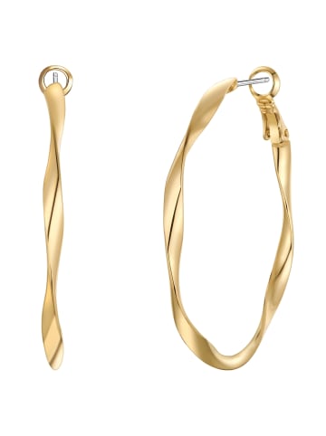 Yokoamii Creolen aus Messing in gelbgold