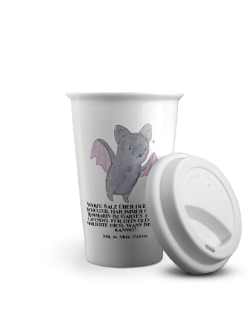 Mr. & Mrs. Panda Thermobecher Halloween Rituale mit Spruch in Weiß