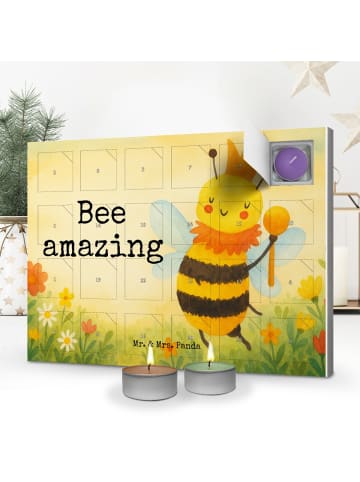 Mr. & Mrs. Panda Adventskalender Biene König Design mit Spruch in Weiß