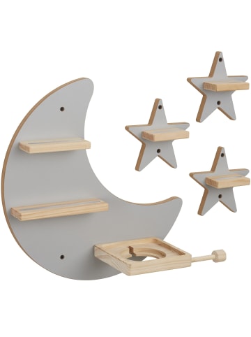 tectake Magnetisches Kinderregal für bis zu 25 Figuren, Toniebox geeignet
