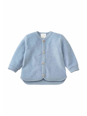 Hessnatur Wollfrottee-Jacke in helles jeansblau