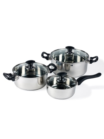 Funktion Topf-Set 6 Teile in Glänzender Stahl