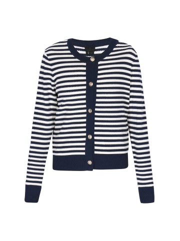 DreiMaster Women Cardigan in navy offwhite