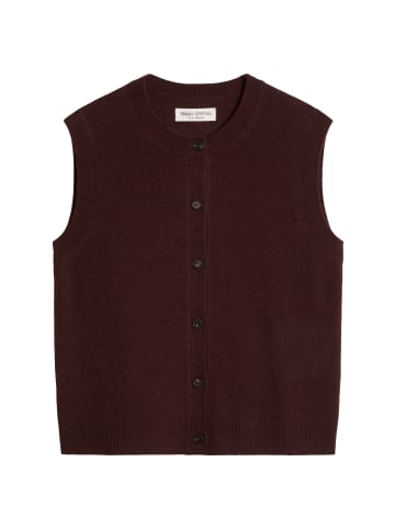 Marc O'Polo Ärmelloser Cardigan regular in Black Cherry