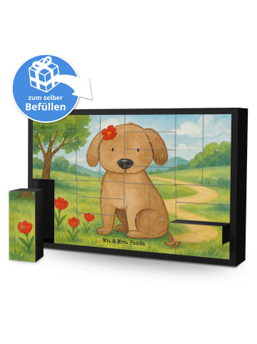 Mr. & Mrs. Panda Befüllbarer Adventskalender Hund Dame Design oh... in Weiß