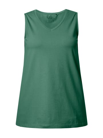 Ulla Popken Strick-Top in dunkel eukalyptus