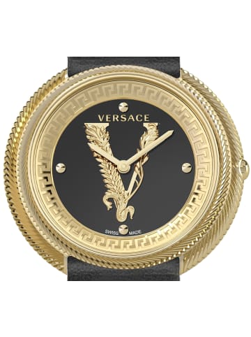 Versace Analoguhr für Damen in Schwarz