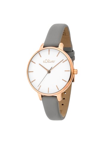 s.Oliver Quarzuhr SO-3659-LQ in Rotgold