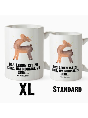 Mr. & Mrs. Panda Kaffeetasse Lama Stolz mit Spruch in Weiß