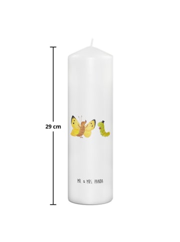 Mr. & Mrs. Panda Kerze Raupe Schmetterling ohne Spruch in Weiß