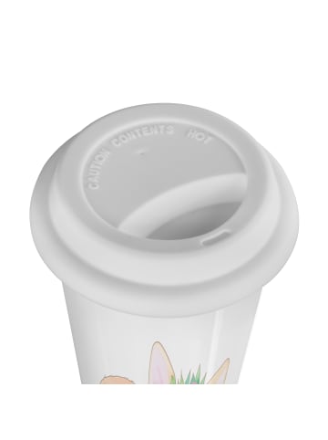Mr. & Mrs. Panda To Go Becher Wüstenfuchs Blumen mit Spruch in Weiß