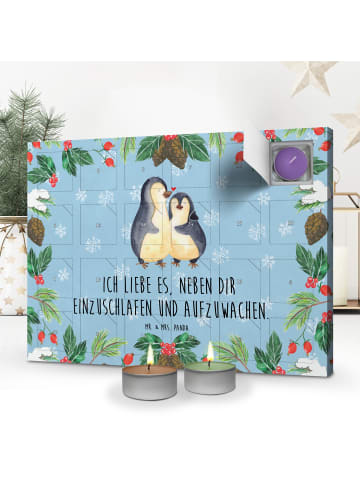 Mr. & Mrs. Panda adventskalender mit kerzen Pinguine Einschlafen... in Eisblau
