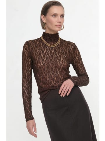 Rich & Royal Spitzenshirt in schoko