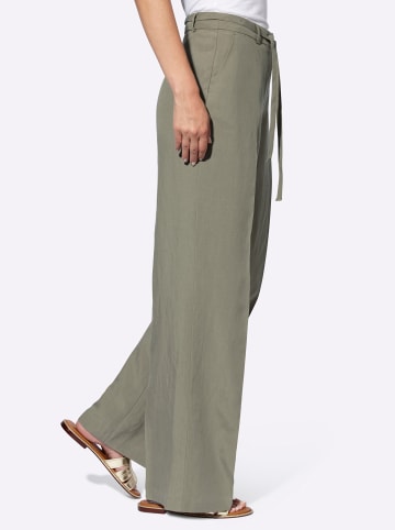 Heine Leinenhose in khaki