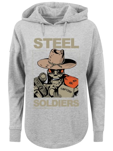 F4NT4STIC Oversized Hoodie Retro Gaming STEEL SOLDIERS in grau