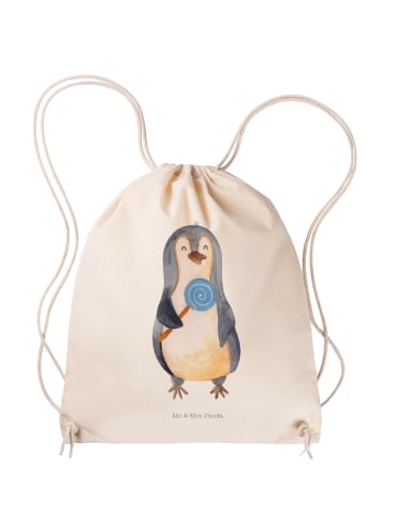 Mr. & Mrs. Panda Sportbeutel Pinguin Lolli ohne Spruch in Creme