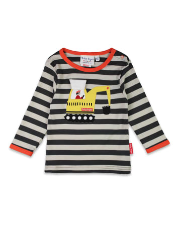 Toby Tiger Langarmshirt mit Bagger Applikation in grau