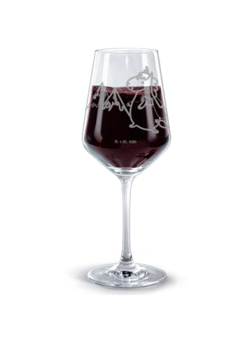 Mr. & Mrs. Panda Rotwein Glas Einhorn Bergsteiger ohne Spruch in Transparent