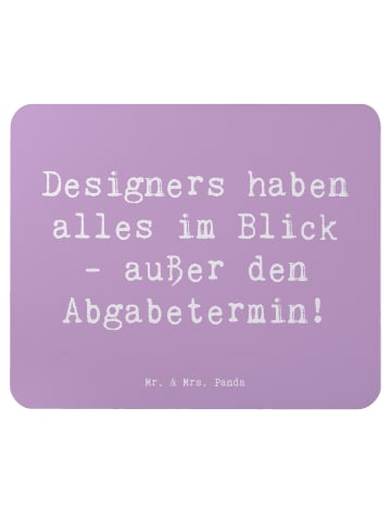 Mr. & Mrs. Panda Mauspad Spruch Designer Überblick mit Spruch in Lavendeltraum