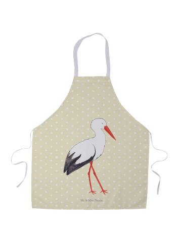Mr. & Mrs. Panda Schürze Storch ohne Spruch in Gelb Pastell
