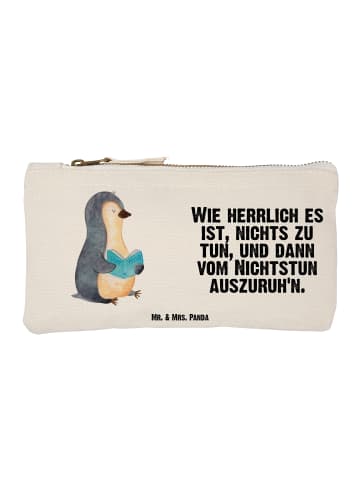 Mr. & Mrs. Panda Federmäppchen Pinguin Buch mit Spruch in Weiß