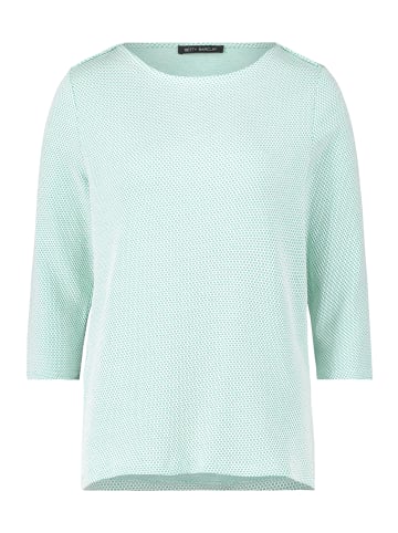 Betty Barclay Sweatshirt weiter Ausschnitt in Green/Cream