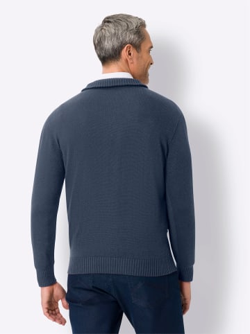 Sieh an! Langarm-Pullover in rauchblau