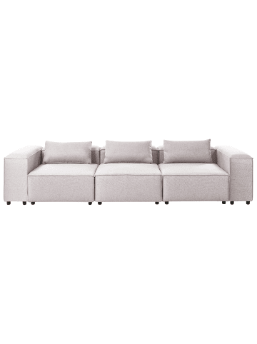 Beliani 3-Sitzer Sofa BRANDE in Braun - (W) 333 x (H) 70 x (L) 121 cm